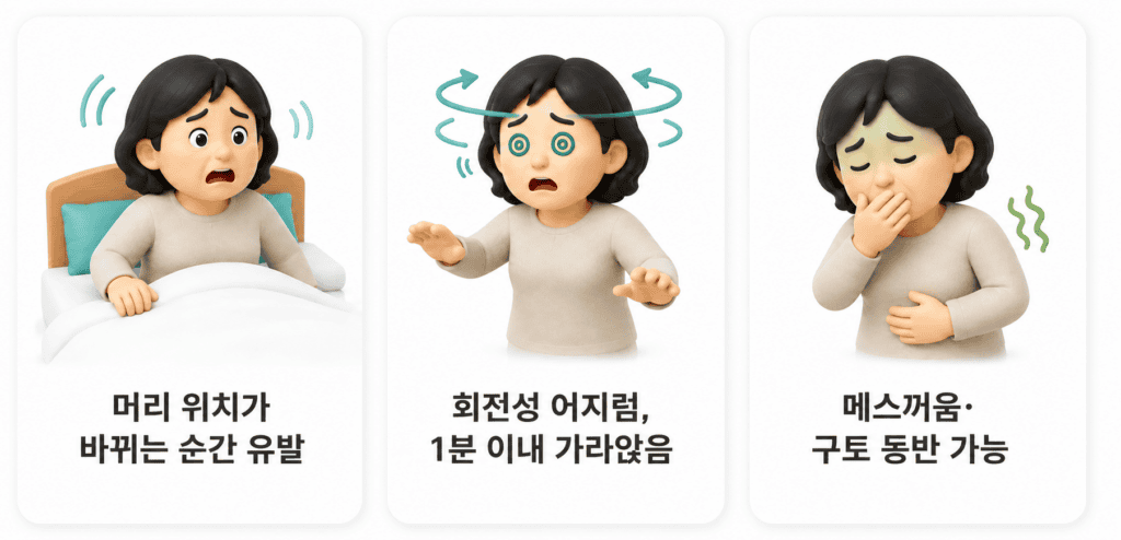 이석증 어지럼증 특징 3가지