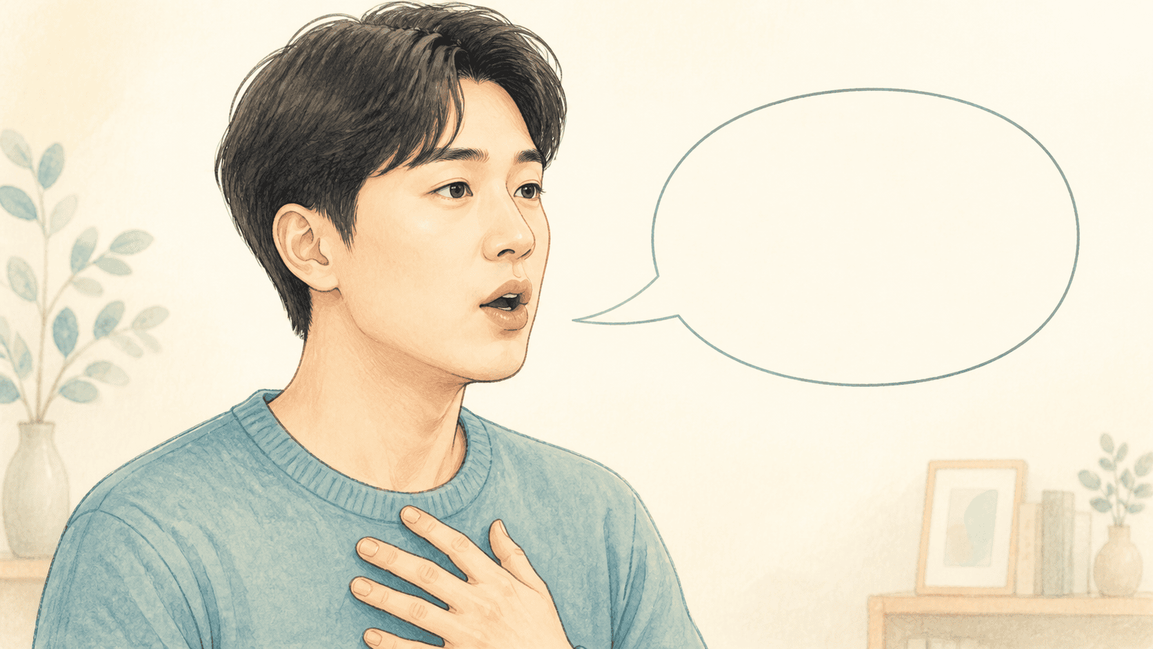 말하려 해도 목소리가 나오지 않는 무성증 상태
