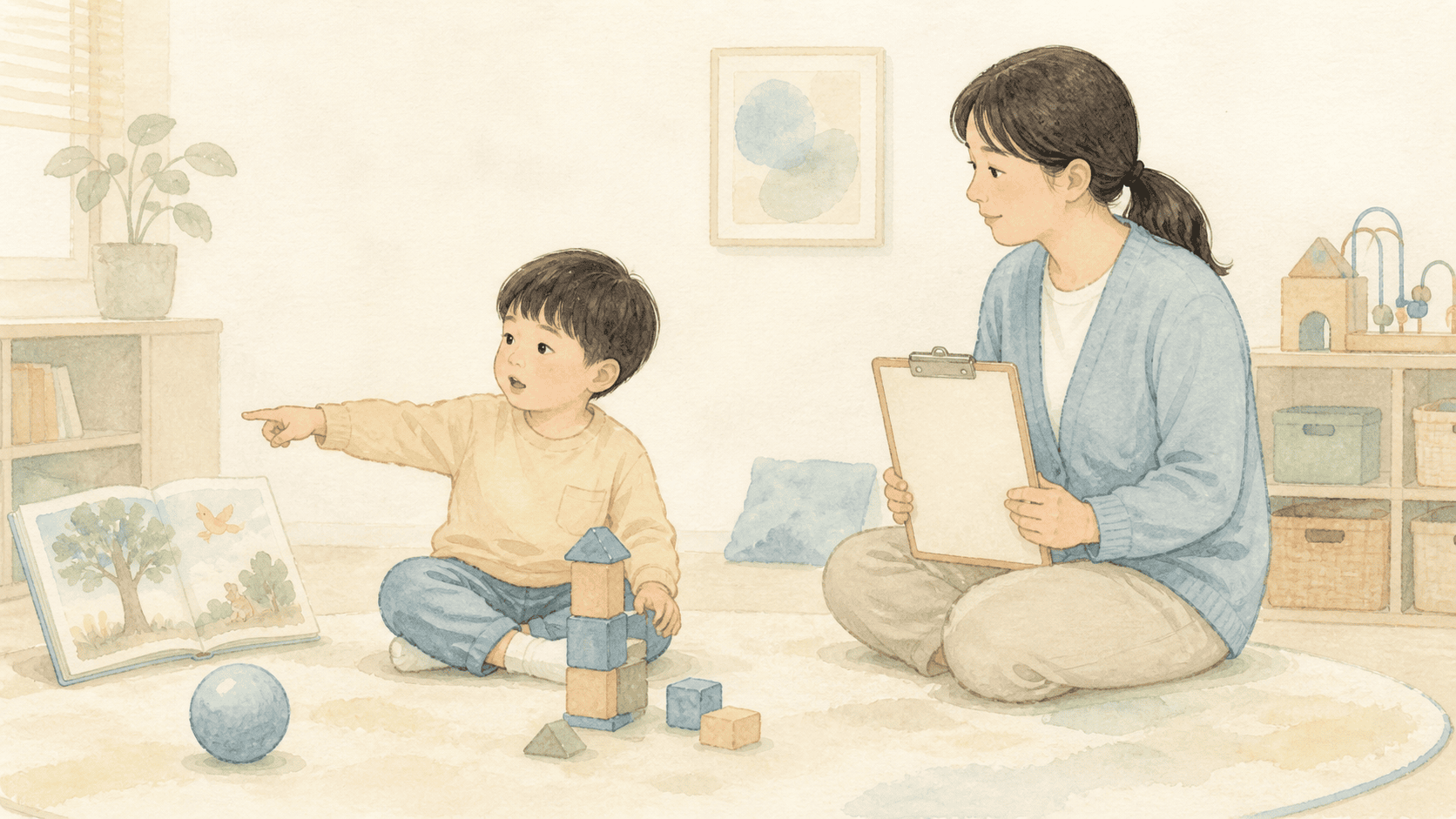 놀이와 말하기, 움직임을 살피는 발달평가 장면