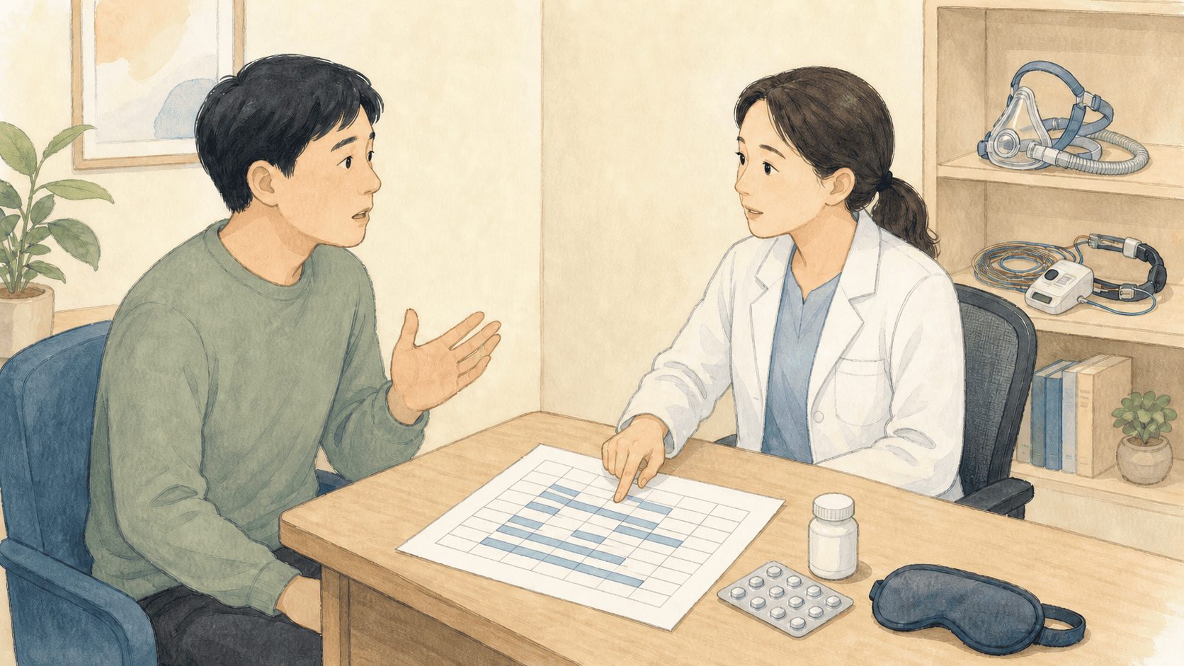 수면 기록과 약, 수면호흡장애를 함께 확인하는 진료