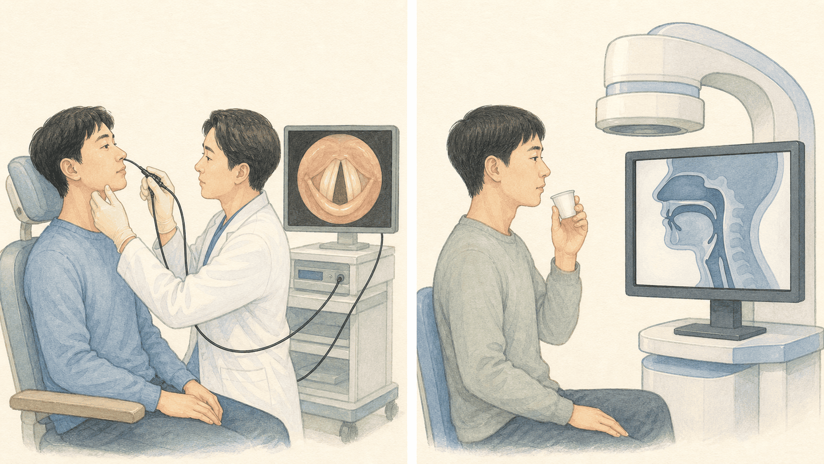 FEES와 VFSS의 서로 다른 관찰 장면