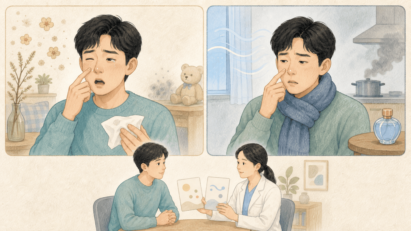 알레르기 단서와 비알레르기 자극의 차이