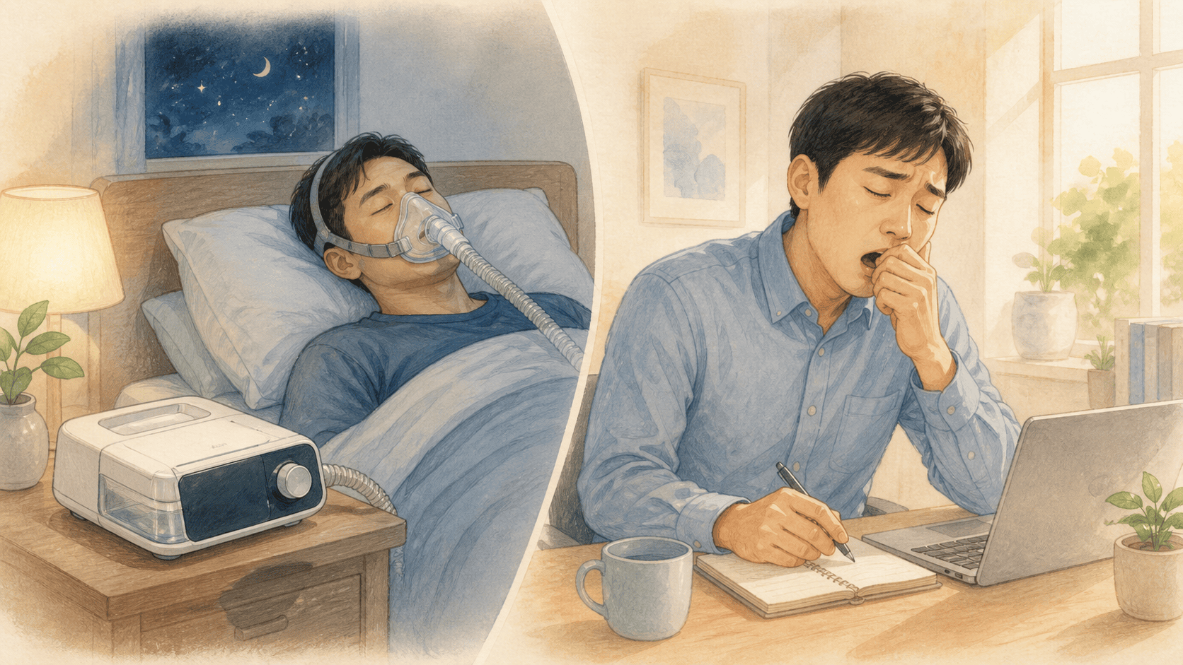 양압기를 쓰는데도 낮에 졸린 잔여 과다졸림증