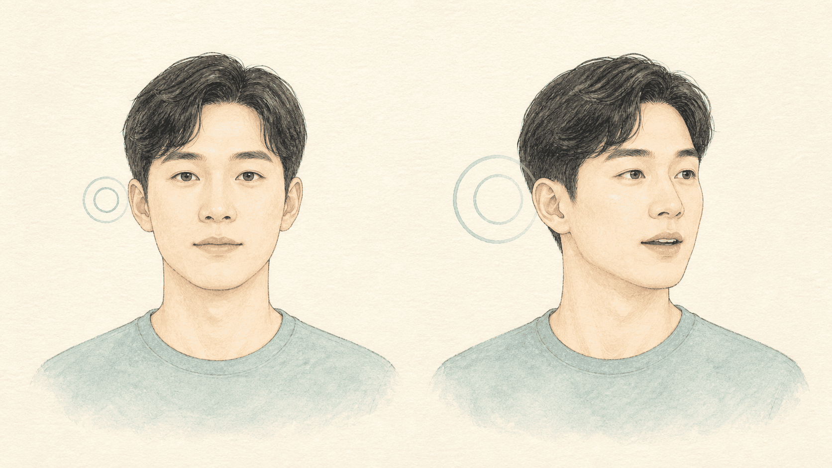 머리와 턱 및 목 움직임에 따라 이명 소리가 달라지는 사람