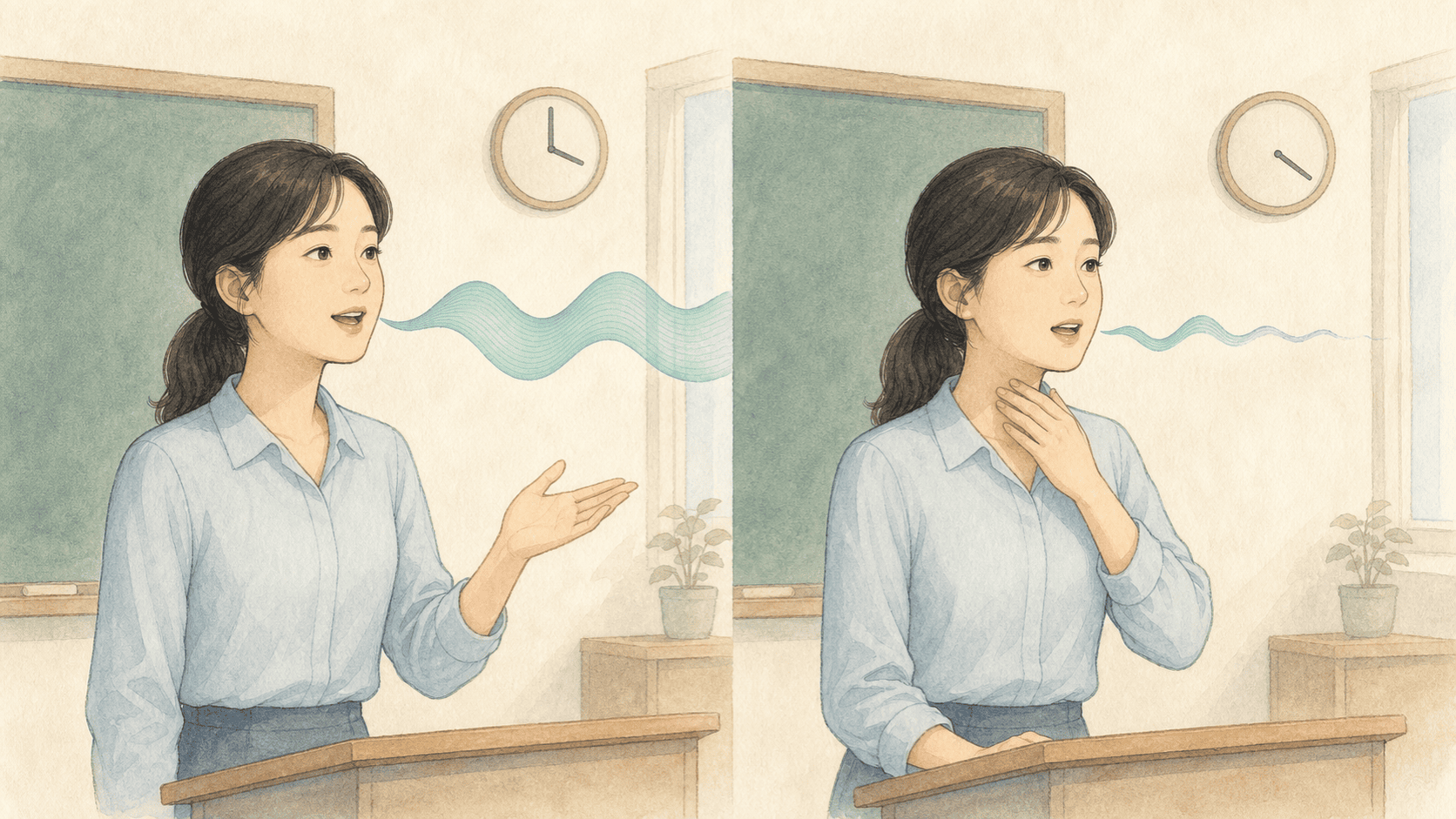 오래 말한 뒤 줄어드는 목소리 지구력