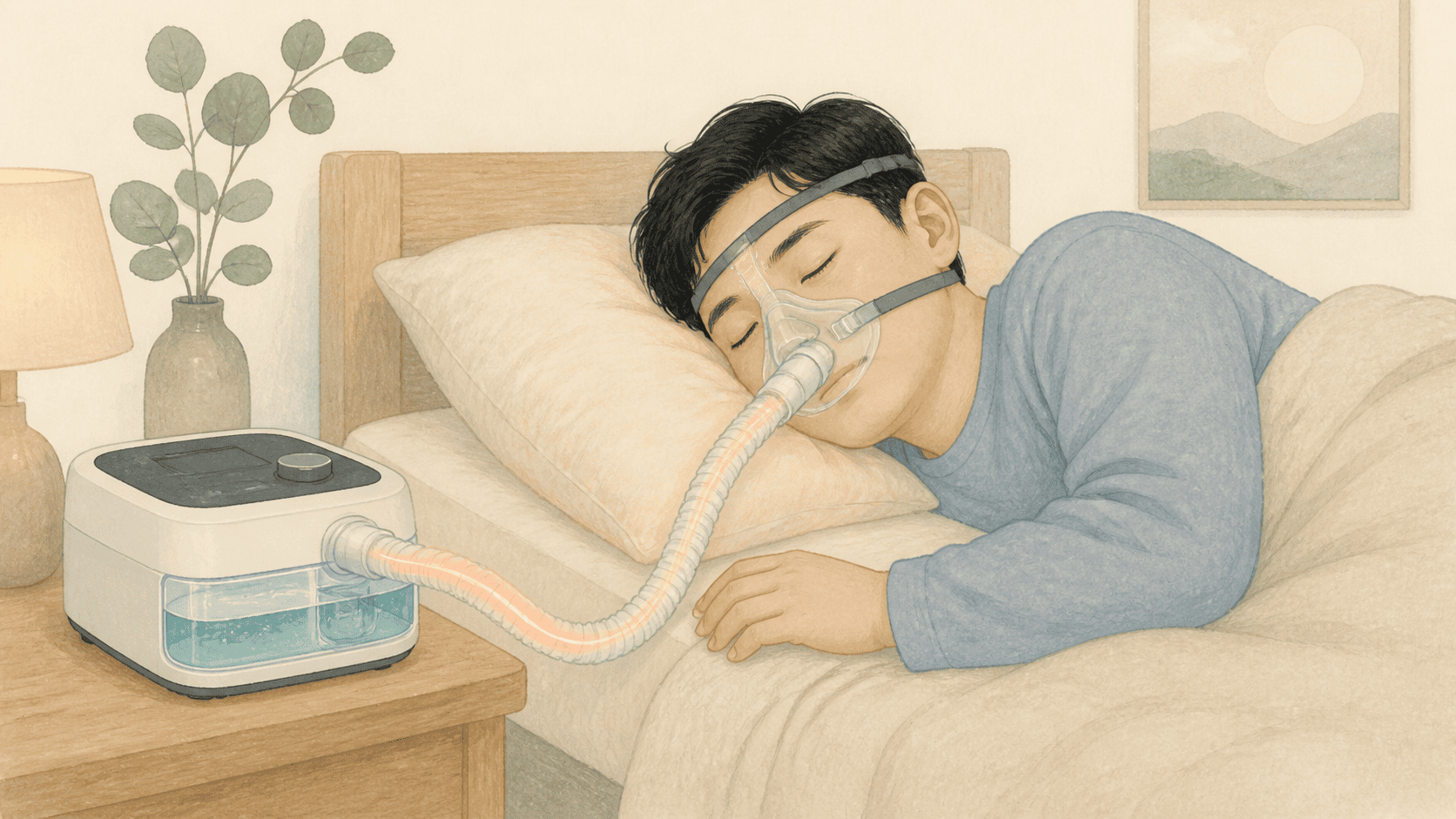 양압기 공기에 온기와 습기를 더하는 가온가습기